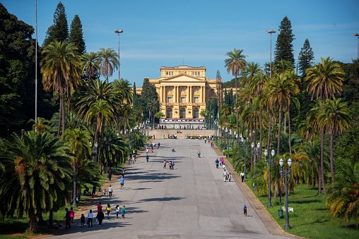View of the Ipiranga Museum located in Independence Park, where Dom Pedro I, proclaimed the independence of Brazil. São Paulo Brazil (Getty Images/Getty Images)