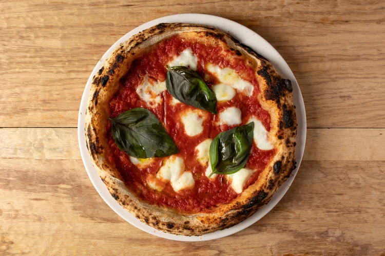 Pizza de Marguerita R$ 45 da Seo Basilico. (Divulgação/Divulgação)