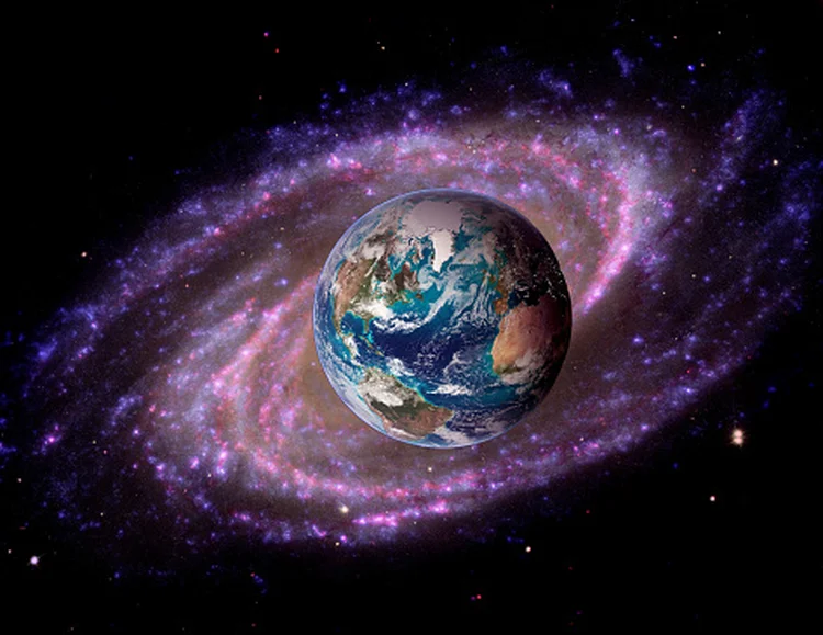 Earth world galaxy stars space universe background. Elements of this image furnished by NASA. (Getty Images/Getty Images)