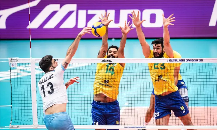 Seleção deu o troco após derrota para hermanos na Olimpíada de Tóquio (© Divulgação/FIVB/Agência Brasil)