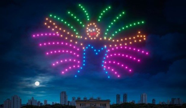 200 drones farão um espetáculo no céu do Novo Museu do Ipiranga | Foto divulgação  (Bússola Cultural/Divulgação)