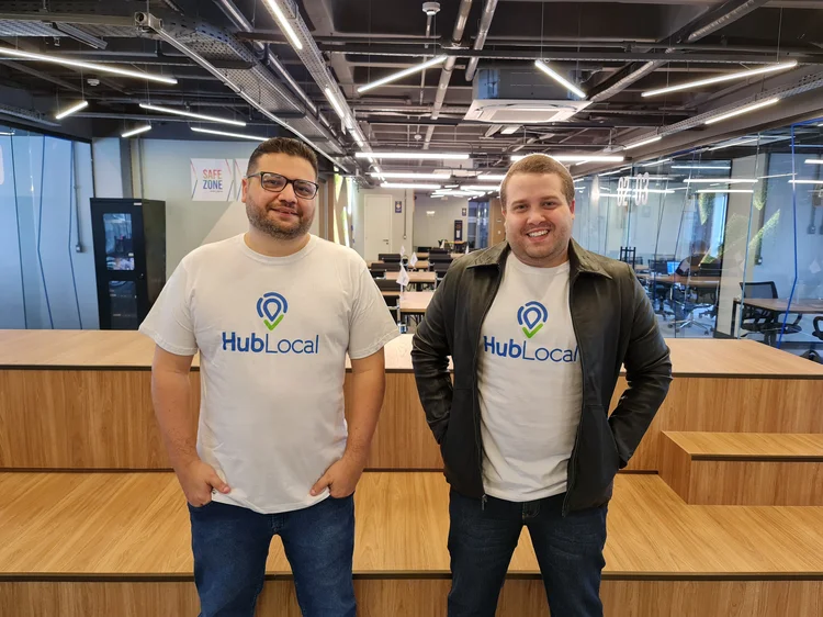 Felipe Caezar e Rodrigo Coifman, sócios da startup Hublocal (HubLocal/Divulgação)