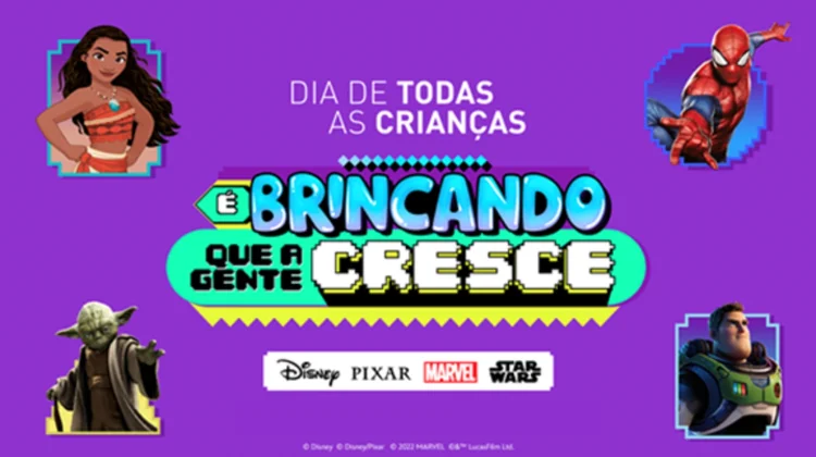 "É Brincando que a Gente Cresce": campanha da Disney traz jogos lúdicos e com foco em inclusão (Disney/Divulgação)