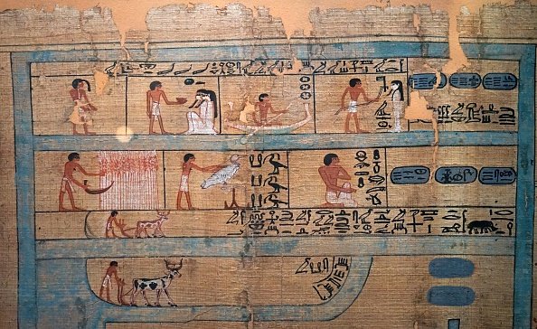 Trecho do Livro dos Mortos: Egito faz descoberta de papiro gigante (Photo12/Ann Ronan Picture Library/Universal Images Group via Getty Images/Getty Images)