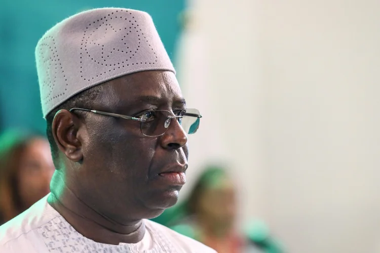 Macky Sall: presidente do Senegal revogou decreto que indicava que eleições seriam no dia 25 de fevereiro (AFP/AFP)