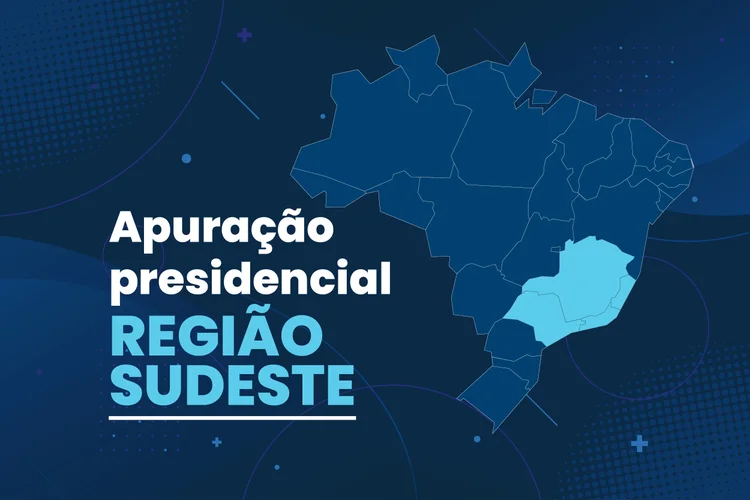 Bolsonaro fica à frente de Lula na região Sudeste (Arte/Exame)