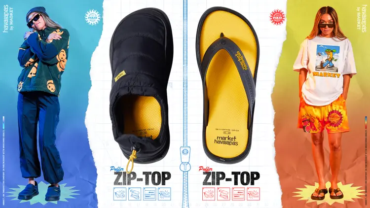 Collab Havaianas x Market_Havaianas Market Zip Top (Havaianas/Divulgação)