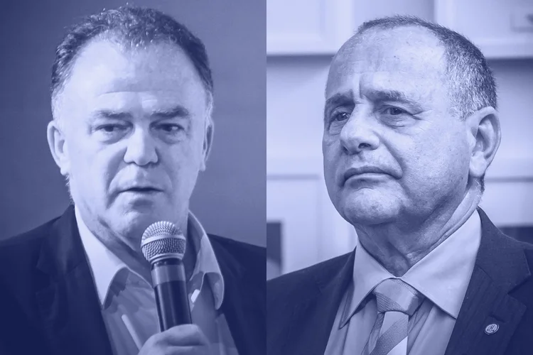 Renato Casagrande e Carlos Manato: os dois candidatos disputam o segundo turno no ES (Arquivo/Camara dos Deputados/PSB/Divulgação/Divulgação)