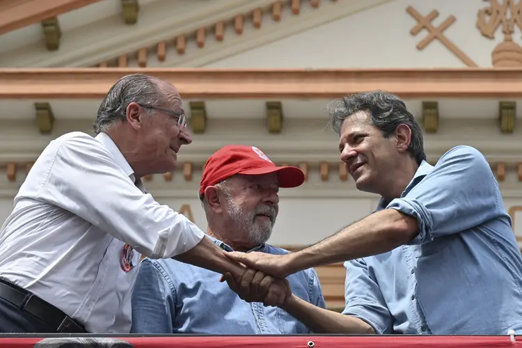 Alckmin foi destacado pela campanha petista para reduzir a rejeição de Haddad em regiões mais conservadoras de São Paulo (NELSON ALMEIDA/AFP/Getty Images)