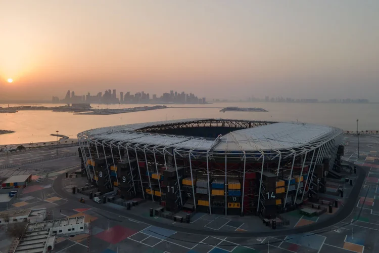 O estádio 974 em Doha (David Ramos/Getty Images)