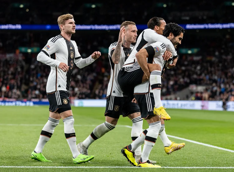 Copa do Catar: tetracampeã, a seleção alemã é a única que pode se igualar o Brasil em títulos de Copas do Mundo. (Boris Streubel/Getty Images)