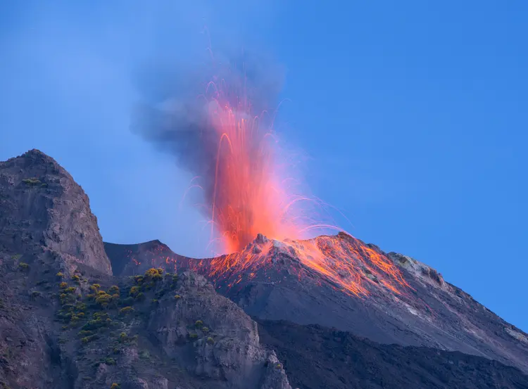 Vulcão Stromboli, na Itália (Getty Images/Exame)
