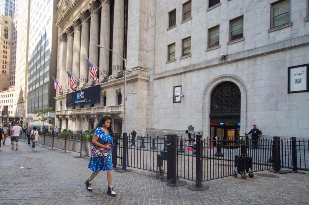 Bolsa de Nova York: economia americana teve dois trimestres de queda, entrando em "recessão técnica" (Leandro Fonseca/Exame)