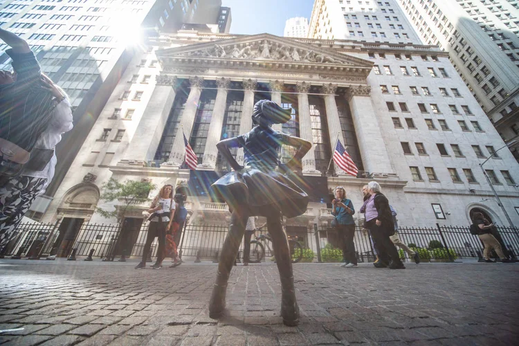 Estatua da menininha na Bolsa de NY (Leandro Fonseca /Exame)