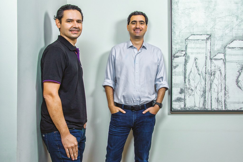 duardo Fischer, CEO da MRV, e Rodrigo Resende, CEO da Luggo: 1,7 bilhão de reais para construir 5.000 imóveis pelo Brasil (Leandro Fonseca/Exame)