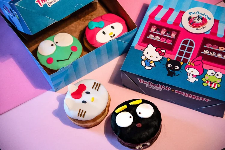 Donuts Hello Kitty: novidade chega ao The Good Cop Donuts em outubro (The Good Cup Donuts/Divulgação)