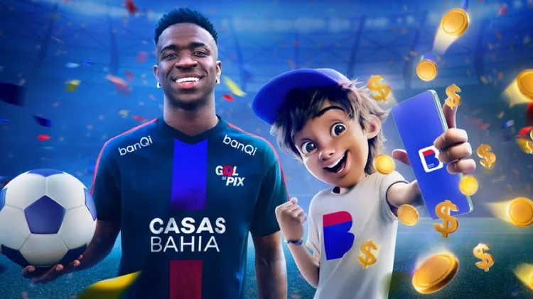 Vini Jr., astro do Real Madrid, é rosto para as Casas Bahia e outras empresas (Casas Bahia/Reprodução)