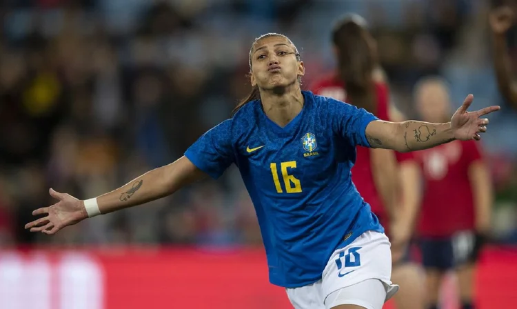 Seleção: As brasileiras ditaram o ritmo do jogo no primeiro tempo (Lucas Figueiredo/CBF//Divulgação)