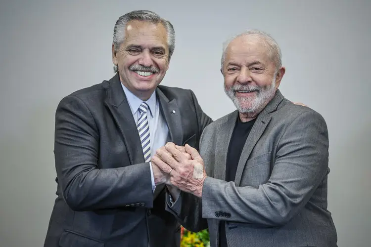 Os presidentes eleitos Lula e Fernández (Ricardo Stuckert/Divulgação)