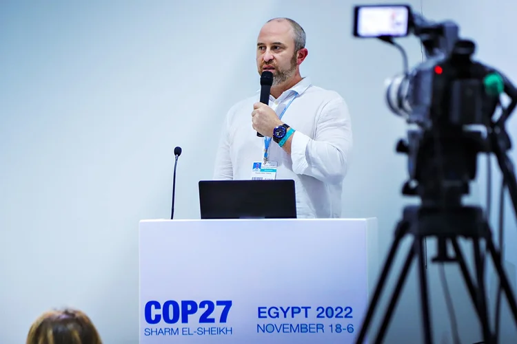 Eduardo Ferlauto, head de sustentabilidade na Lojas Renner S.A., na COP27 (Leandro Fonseca/Exame)