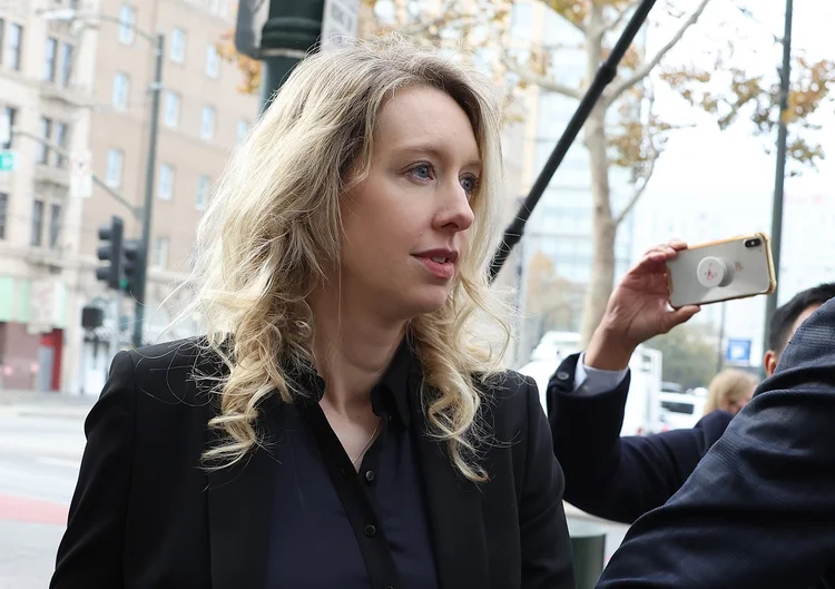 SAN JOSE, CALIFORNIA - NOVEMBER 18: Former Theranos CEO Elizabeth Holmes on November 18, 2022 in San Jose, California. Holmes appeared in federal court for sentencing after being convicted of four counts of fraud for allegedly engaging in a multimillion-dollar scheme to defraud investors in her company Theranos, which offered blood testing lab services. (Photo by Justin Sullivan/Getty Images) (Justin Sullivan/Getty Images)