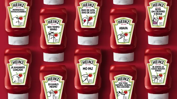 Embalagens terão memes nos rótulos (Heinz/Divulgação)