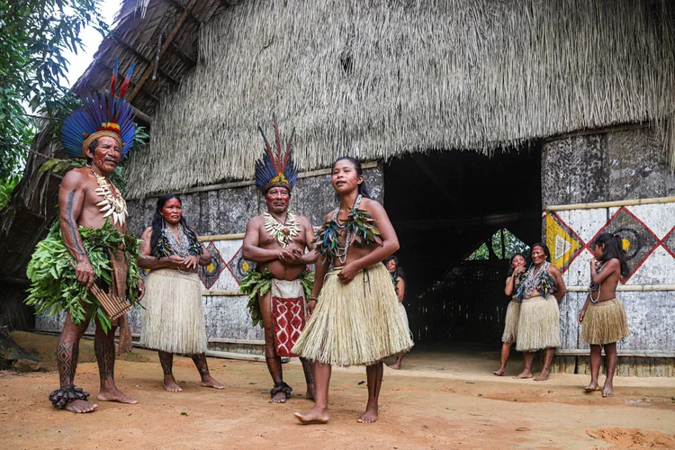 Tribo indígena dos Tatuyos da Amazônia  (Leandro Fonseca/Exame)