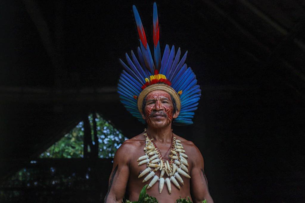 Tribo indígena dos Tatuyos na Amazônia: demarcação pode limitar ou aumentar território de povos originários. (Leandro Fonseca/Exame)