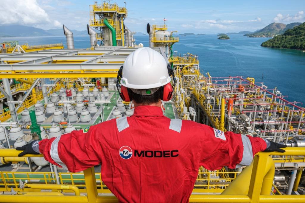 Plataforma da MODEC: empresa atua na construção e operação de plataformas flutuantes (FPSO) para a indústria offshore (fora da costa) de petróleo e gás (MODEC/Divulgação)