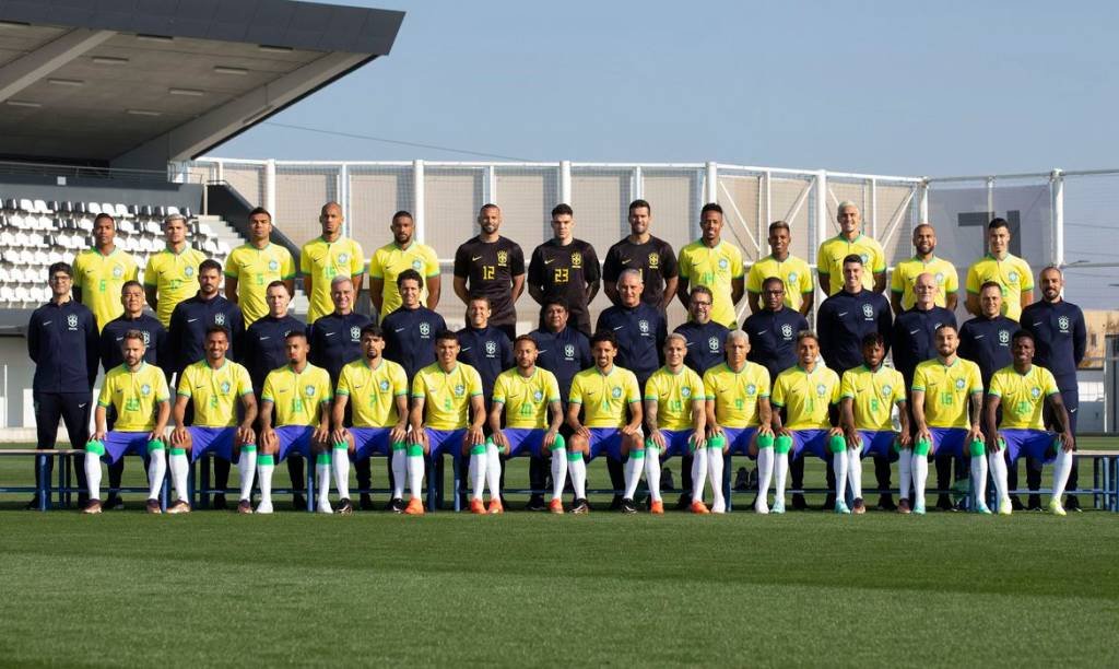Seleção Brasileira de Futebol: Time tira a foto oficial para o Mundial do Catar (Lucas Figueiredo/CBF/Agência Brasil)