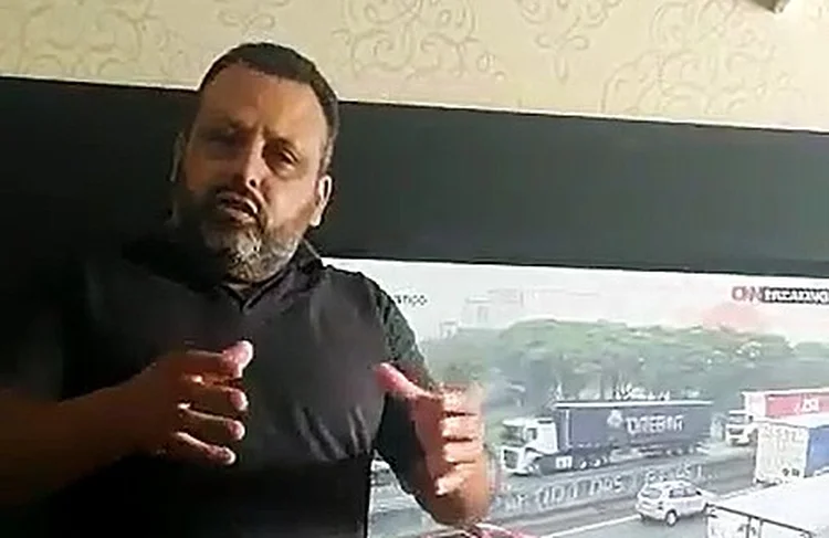 Wallace Landim: em vídeo, ele parabenizou o envio de tropas das polícias militares para desobstruir vias (Abrava/Facebook/Divulgação)