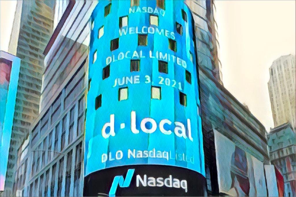 dLocal na Nasdaq: fintech quase dobrou de valor em dois dias após estreia, superando US$ 11 bilhões em valor de mercado (dLocal/Reprodução)