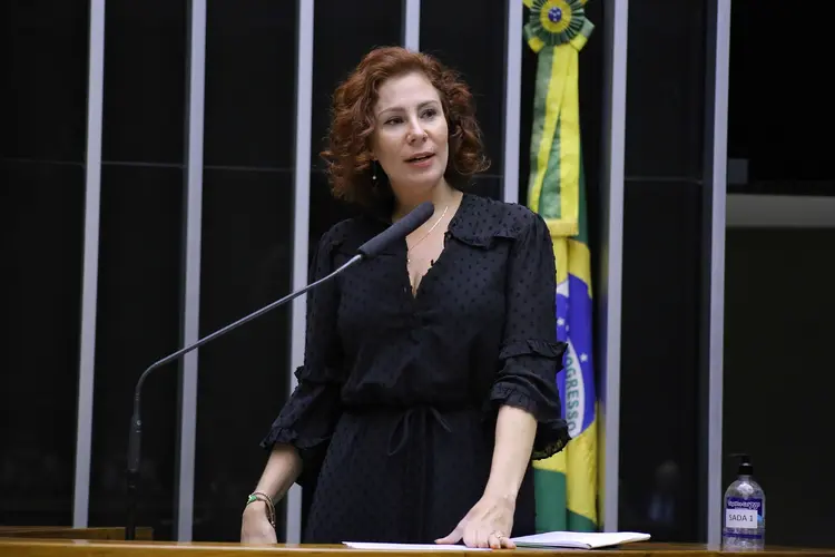 Carla Zambelli: No despacho que determina a oitiva, Gilmar defendeu uma investigação do caso com um "ritmo adequado" em virtude da relevância do episódio (Michel Jesus/Câmara dos Deputados/Agência Câmara)