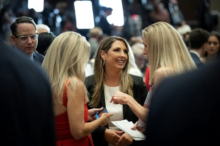 Ronna McDaniel: rmou estar confiante no "bom impulso" dos republicanos para recuperar o controle do Senado e da Câmara dos Representantes na votação de terça-feira (AFP/AFP Photo)