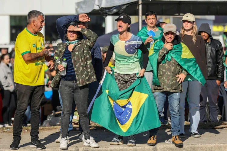 Protesto bolsonarista: investigação apura participação dos alvos na tentativa de invasão da sede da PF (AFP/AFP Photo)