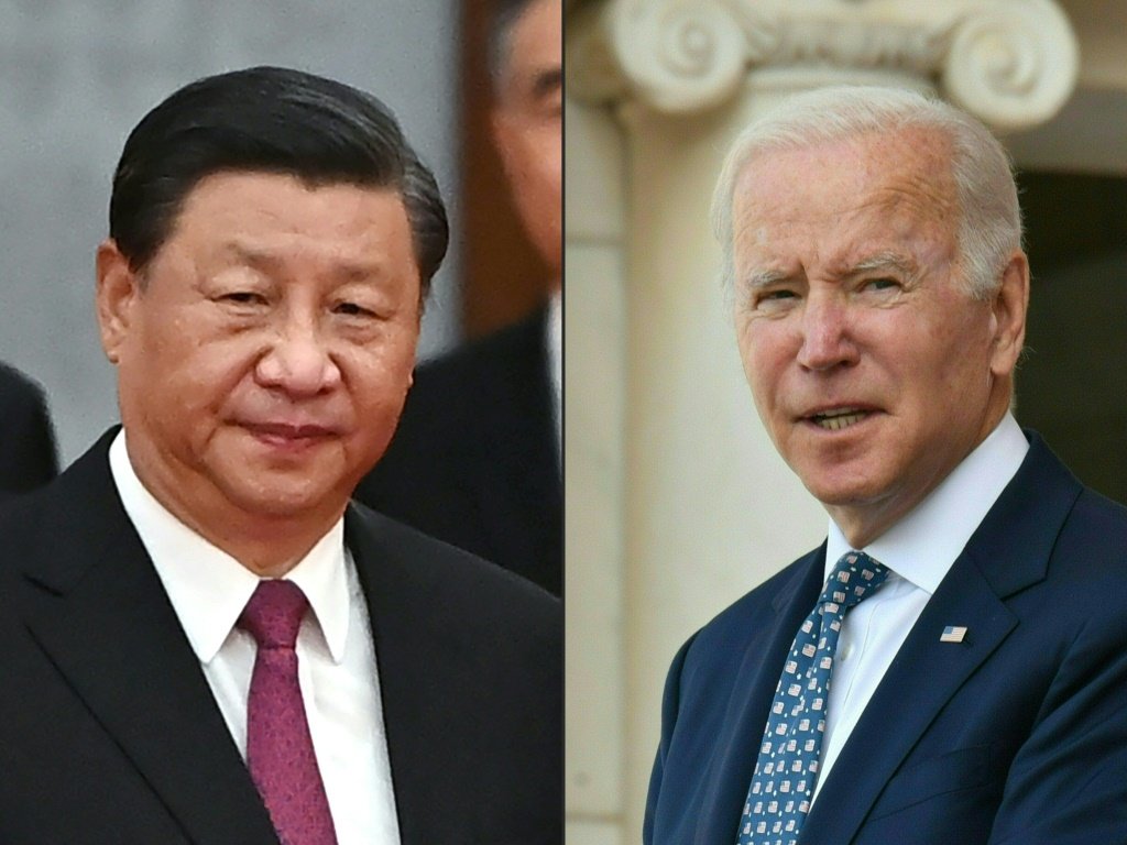 Os presidentes chinês, Xi Jinping, e americano, Joe Biden (AFP/AFP Photo)