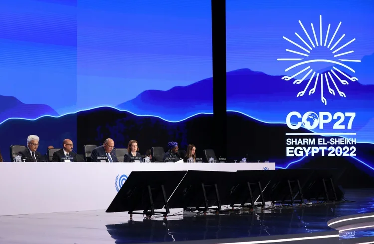 COP27: sessão de encerramento do evento no Centro de Convenções de Sharm el Sheikh, no Egito (AFP/AFP Photo)