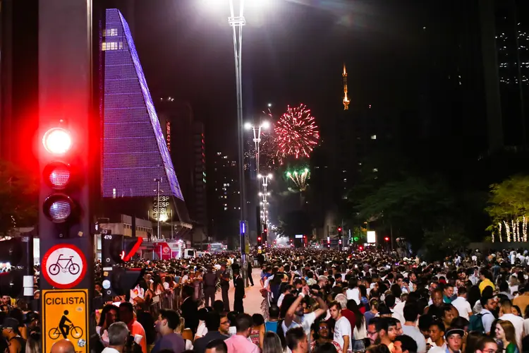 Ano novo na Avenida Paulista, em São Paulo. (Dario Oliveira /Anadolu Agency/Getty Images)