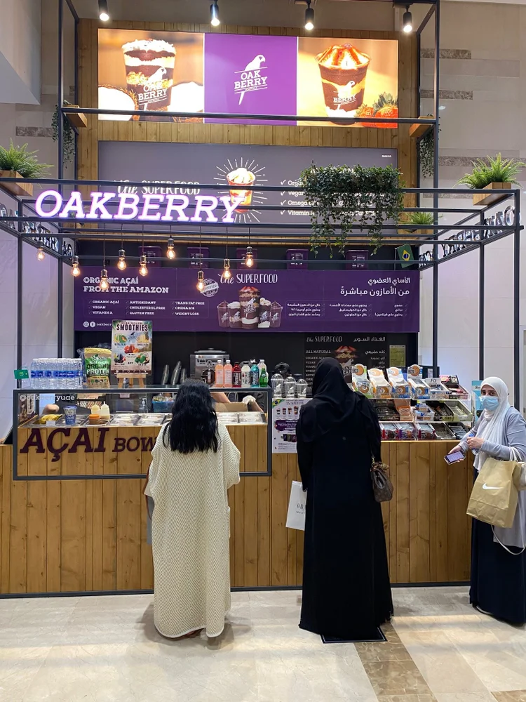 Oakberry no Catar: no país, mensalmente, são consumidas mais de 70 mil tigelas e smoothies de açaí (Oakberry/Divulgação)