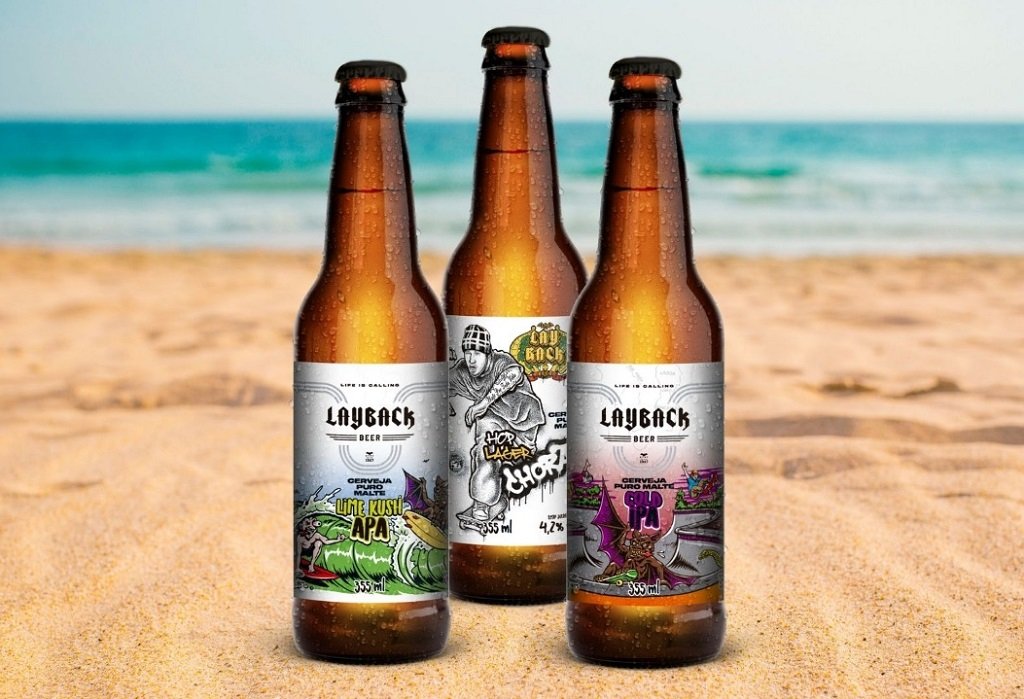 Cervejas LayBack Lime Kush APA, Hop Lager Chorão e Cold IPA