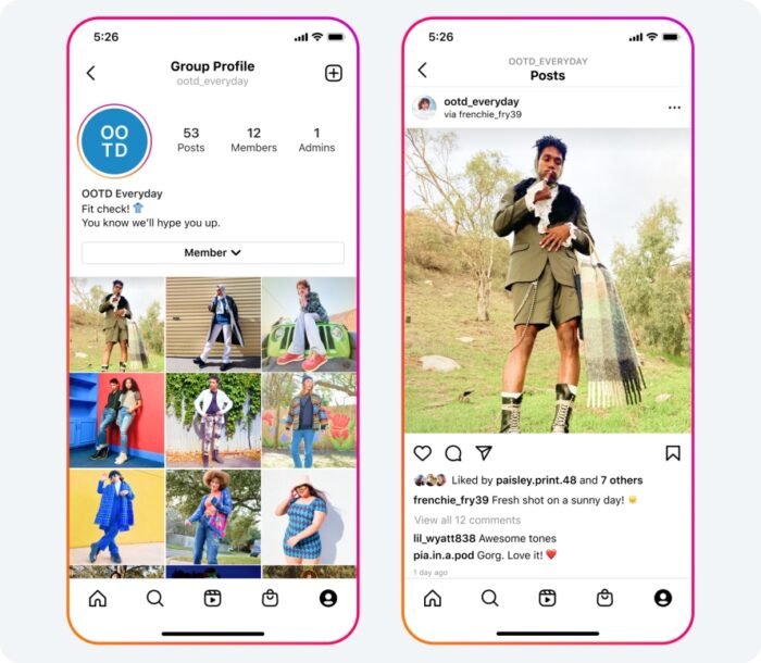 instagram-grupos Grupos é um recurso do Instagram que permite gestar um perfil coletivamente