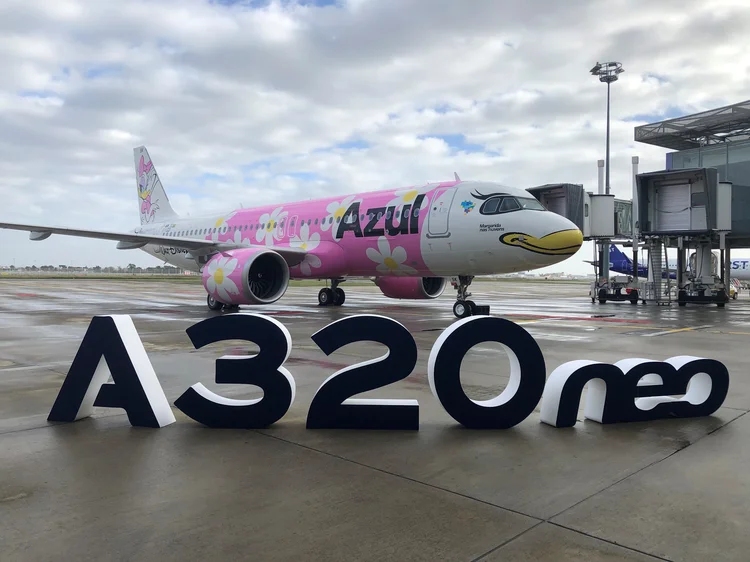 Avião da Azul: modelo é um Airbus 320neo. (Gilson Garrett Jr./Exame)