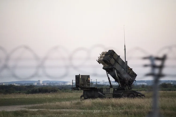 24 July 2022, Poland, Rzeszow: MIM-104 Patriot short-range anti-aircraft missile systems for defense against aircraft, cruise missiles and medium-range tactical ballistic missiles are located at Rzeszow Airport. Photo: Christophe Gateau/dpa (Photo by Christophe Gateau/picture alliance via Getty Images) (Christophe Gateau/picture alliance/Getty Images)