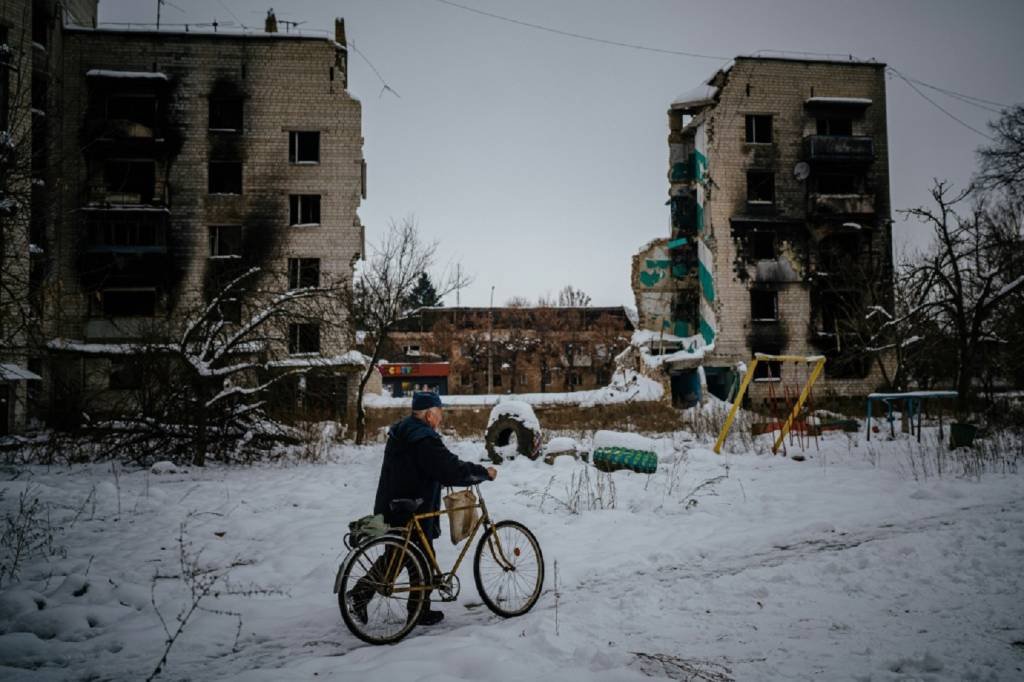 Guerra: Foi a nona vez neste mês que ataques aéreos da Rússia atingiram a capital da Ucrânia (AFP/AFP)