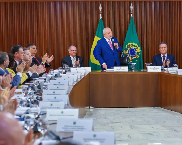 Lula em reunião ministerial: presidente fala sobre intervenção federal no DF (Ricardo Stuckert/PR/Divulgação)