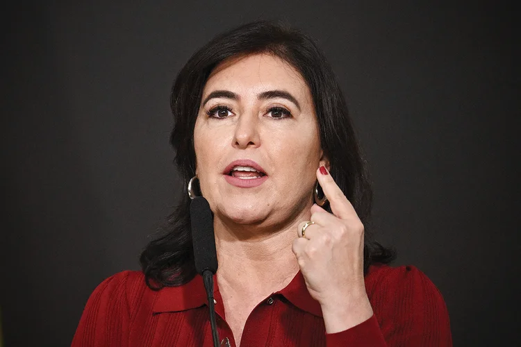 Ministra Simone Tebet: realidade deixada pelo governo anterior é “assustadora” (EVARISTO SA/AFP/Getty Images)