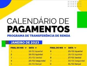 Calendário de pagamentos