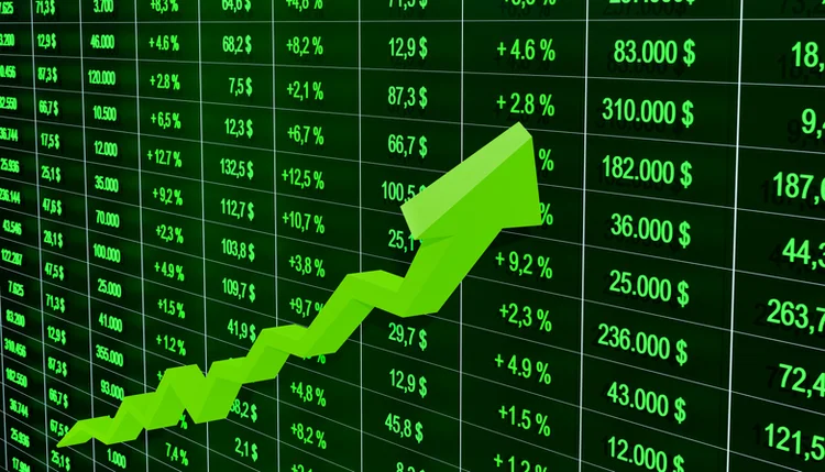 Symbol for positiv trend, rising growth or positiv earnings. There is place to add text. 3D illustration. (Torsten Asmus/Getty Images)