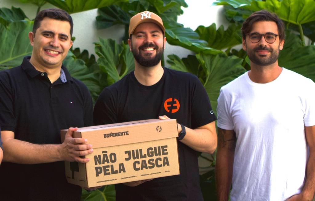 Paulo Monçores, Saulo Marti e Eduardo Petrelli, sócios da Diferente: R$ 40 milhões em rodada seed (Diferente/Divulgação)
