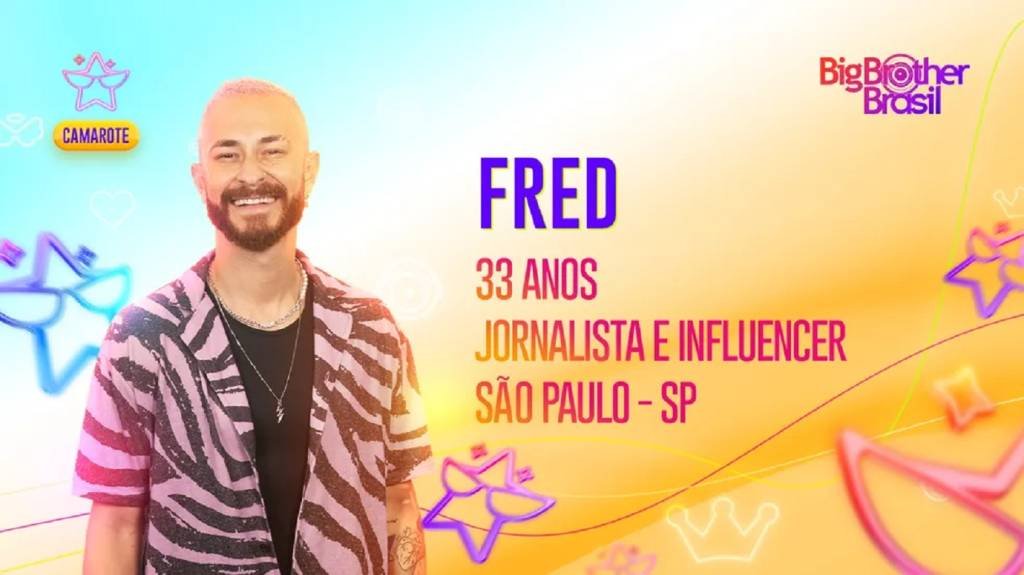 BBB 23: Conheça Fred, mais novo participante do reality show (TV GLOBO/Divulgação)